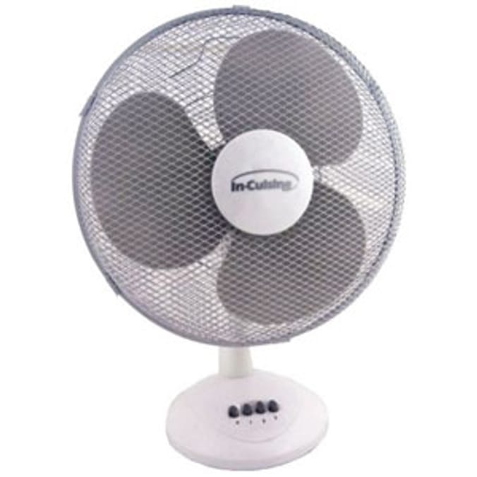 InCuisine 12 Inch Oscillating Desk Fan Home Bargains