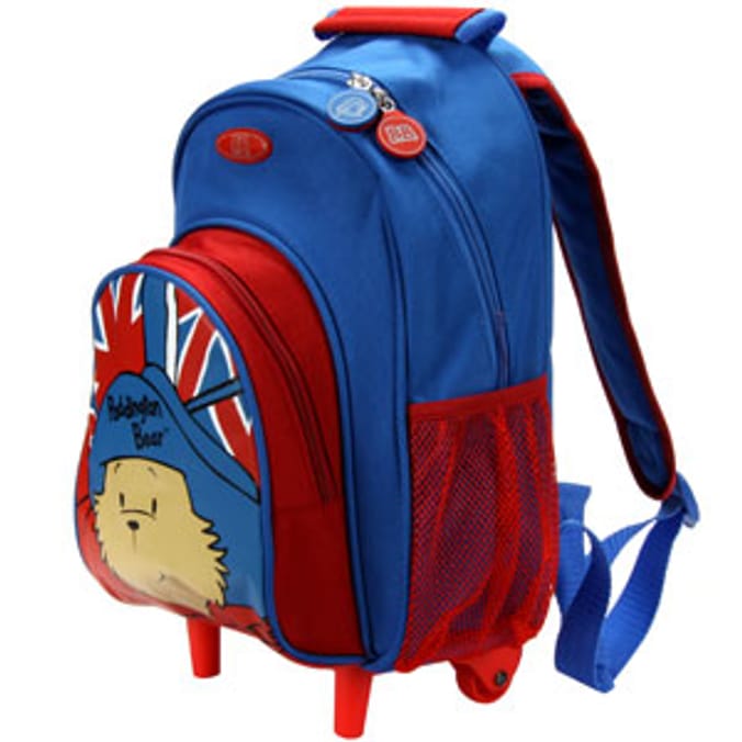 Paddington Bear Children s Wheeled Backpack suitcase suitcases luggage bags Home Bargains