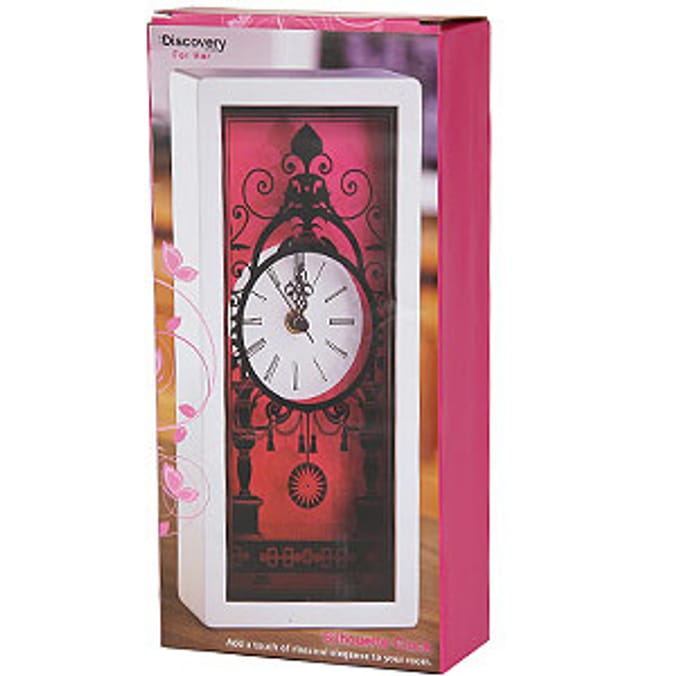The Discovery Store Silhouette Clock Home Bargains