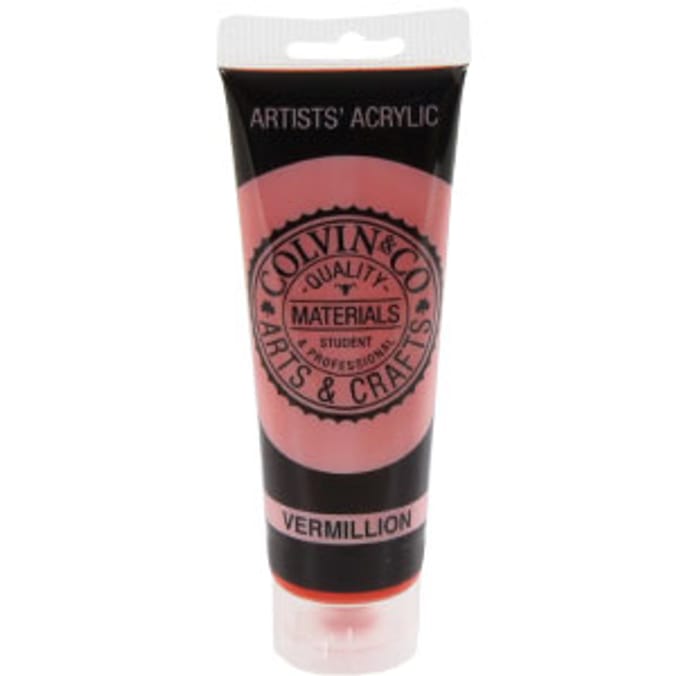 Artists' Acrylic Paint Vermillion (Case of 12 Tubes) paints, tubes