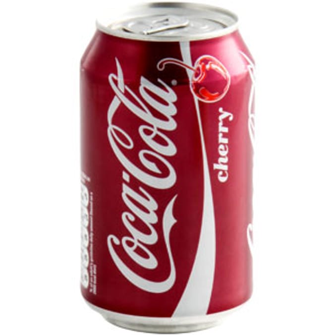 Cherry CocaCola (24 x 330ml Cans) coke Home Bargains