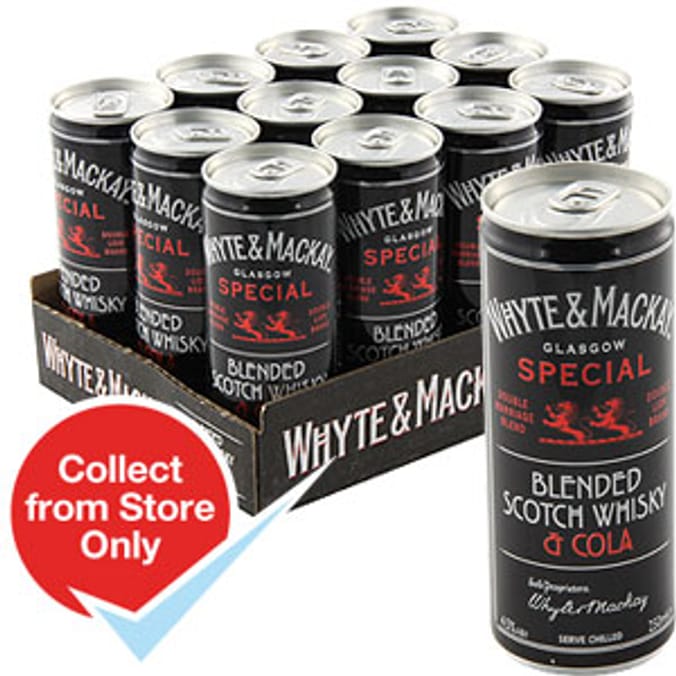 Whyte & Mackay Whisky and Cola (Case of 12 Cans) Home Bargains