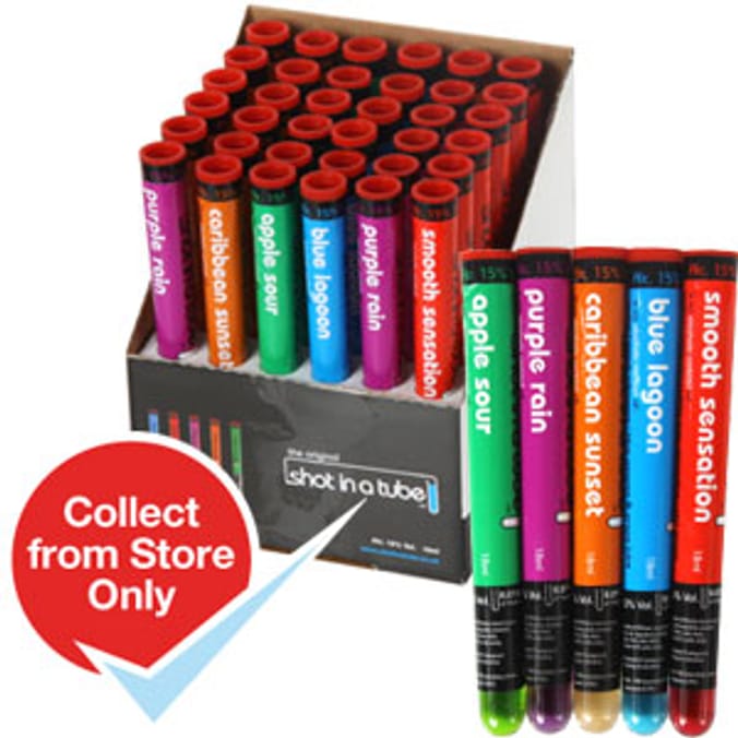 Shot in a Tube (Case of 36) shots Home Bargains