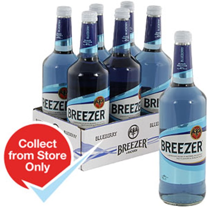 Bacardi Breezer Blueberry (6 x 70cl Bottles), alcopops Home Bargains
