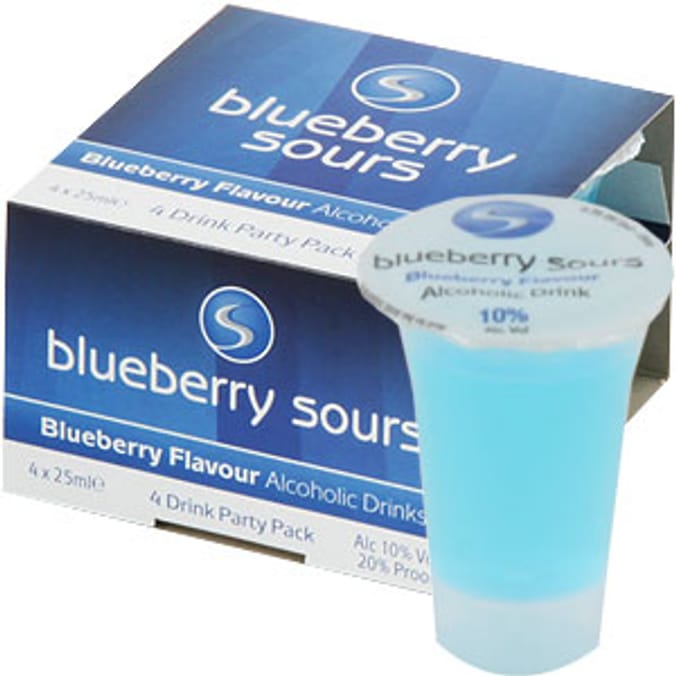 Shuda Blueberry Sours Shots (48 x 25ml Shots) Home Bargains