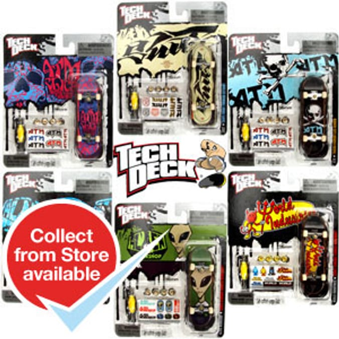 Tech Deck Mini Skateboards Pack of 6 (Assorted) Home Bargains