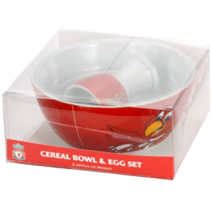 Liverpool F.C.Cereal Bowl & Egg Cup Set Home Bargains