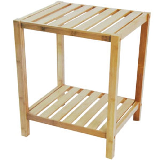 Bamboo Rack 2 Tier, bathroom Home Bargains