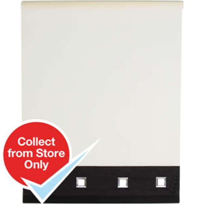 ReadytoHang Roller Blind Black & Cream Home Bargains