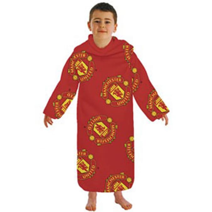 Manchester United Snuggle Blanket With Sleeves Home Bargains