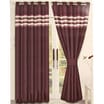 Fully Lined Curtains: Ribbon Bands Aubergine (167 x 183cm)