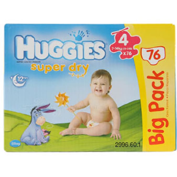 Huggies Super Dry 4 (Big 76 Pack)