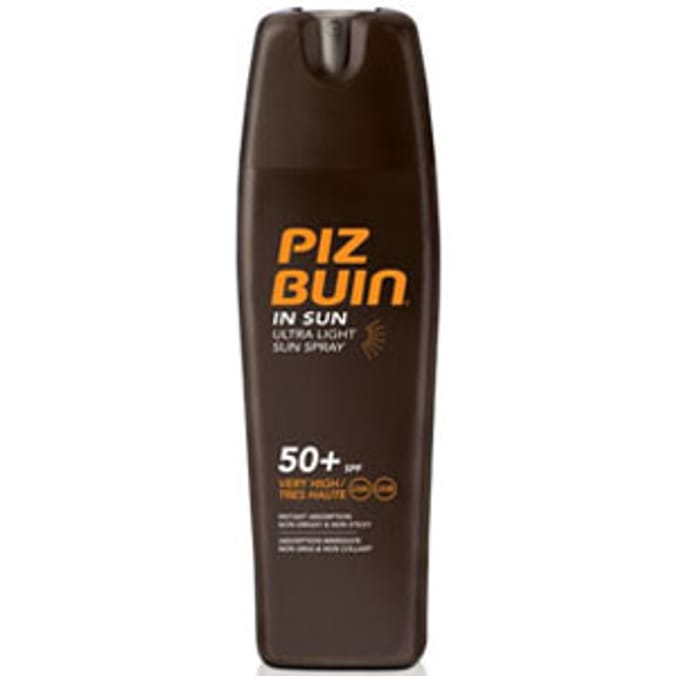 Piz Buin InSun UltraLight Sun Spray 50+ sun cream, sun tan lotion, sun block Home Bargains