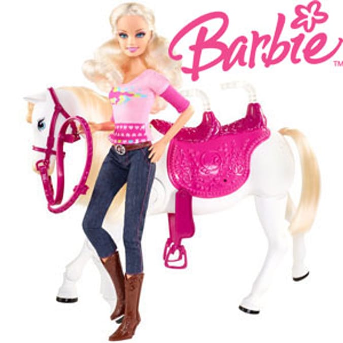 Barbie and tawny horse online