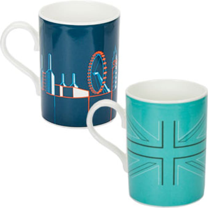 London 2012 Royal Doulton 2 Mug Set Green (6 Sets) Home Bargains