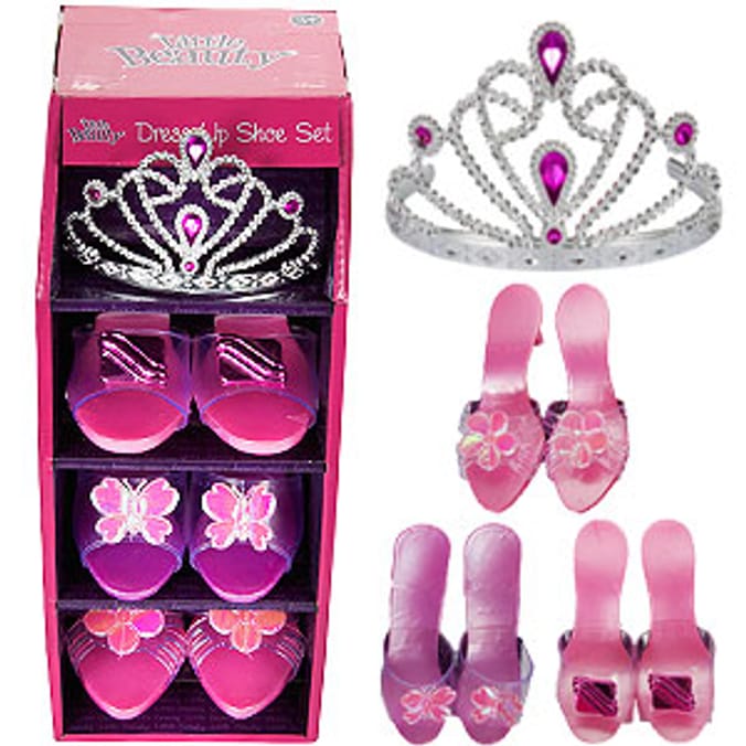 Barbie shoes and online tiara set