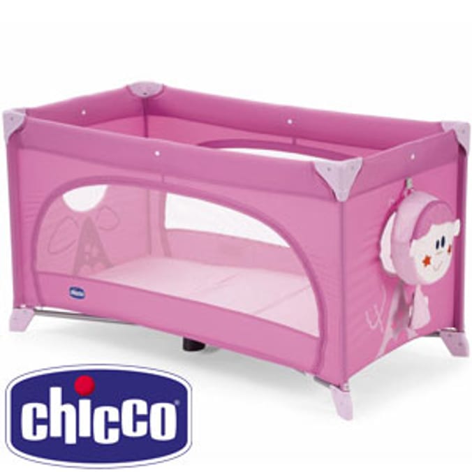 Pink clearance travel cot