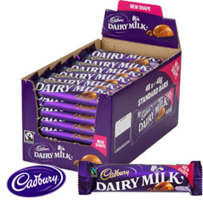 Cadbury Dairy Milk (Case of 48 Bars) chocolate Home Bargains