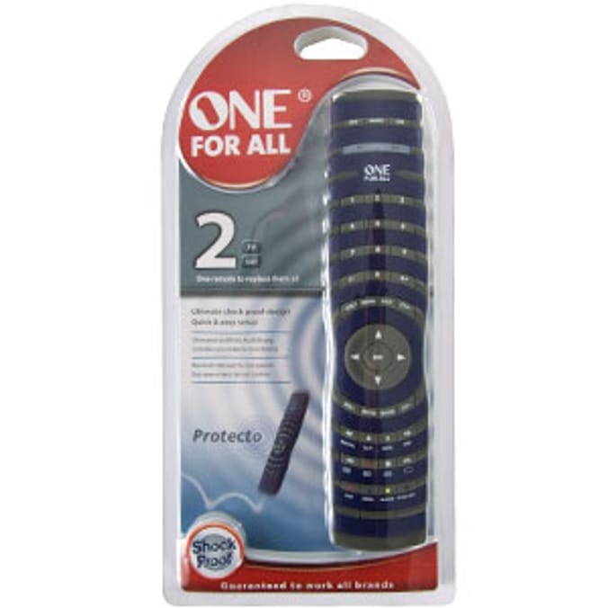 One For All Shock Proof 2 in 1 Remote Control Home Bargains