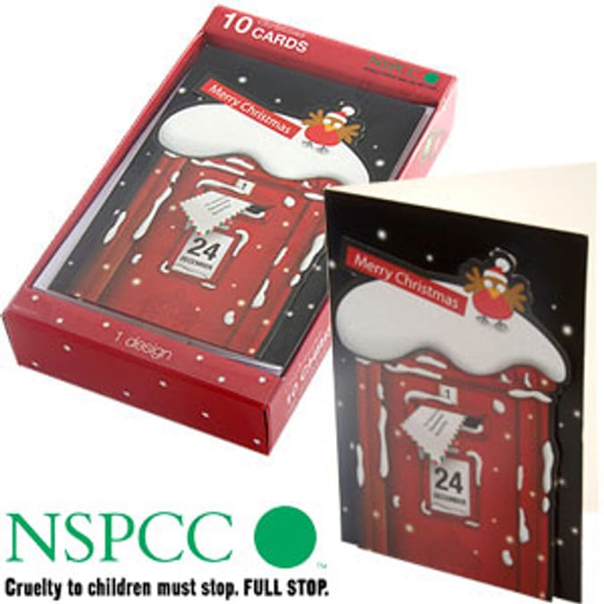 NSPCC Handcrafted Christmas Cards Postbox Home Bargains