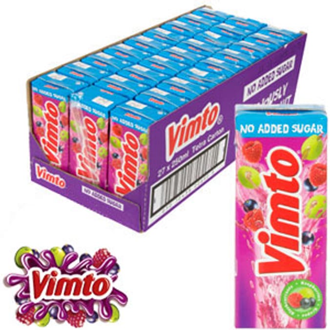 Vimto: No Added Sugar (27 x 250ml Cartons) 