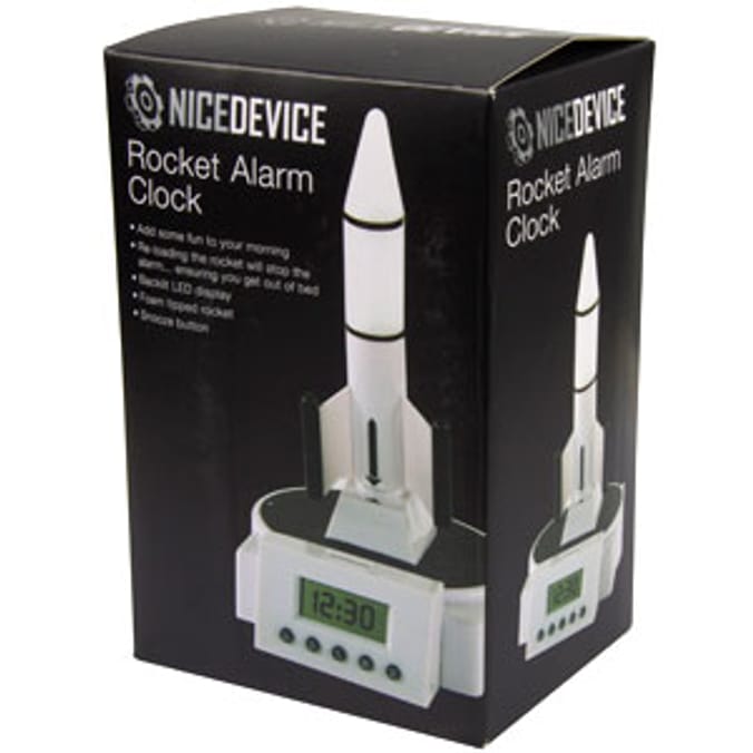 NiceDevice Rocket Alarm Clock, Cool gadgets, novelty presents, NASA