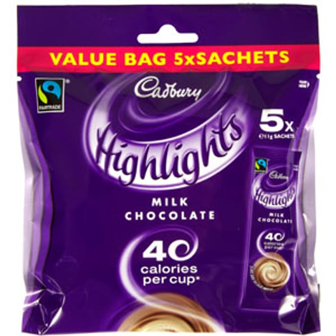 Cadbury Highlights Milk Chocolate (Case of 60 Sachets) Home Bargains