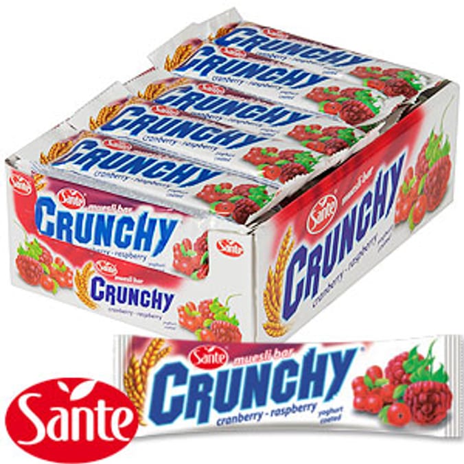 Sante Muesli Cranberry/Raspberry/Yoghurt (25 Bars) Home Bargains