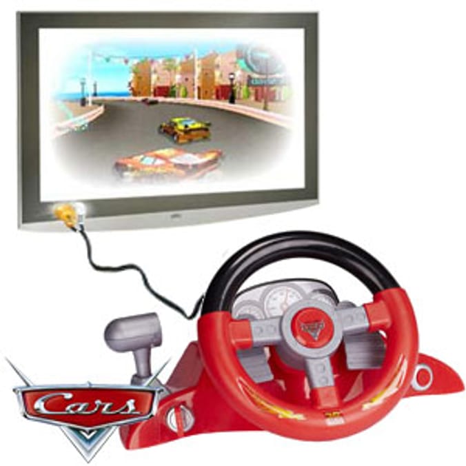 Cars 2 Racing Wheel Plug & Play TV Game 