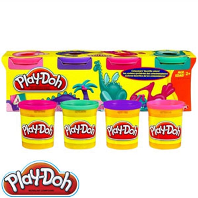 Play Doh 4 Tub Pack Home Bargains