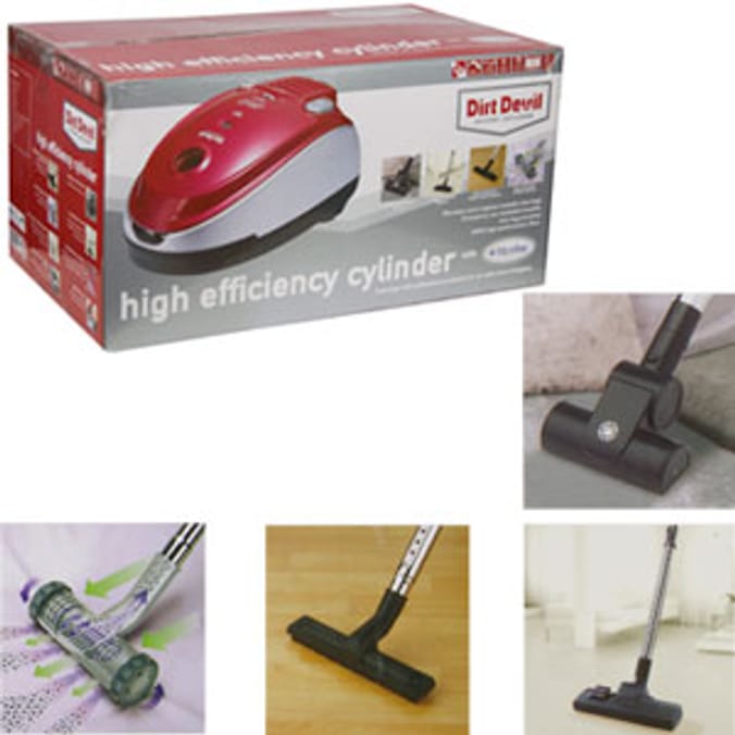 Dirt Devil High Efficiency Cylinder Vacuum Cleaner Home Bargains