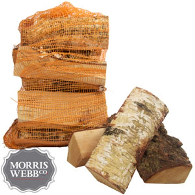 Kiln Dried Fire Wood: Large Net of Birch Wood Logs | Home Bargains