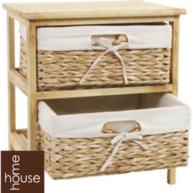 Rushwood Two Drawer Storage Unit Home Bargains