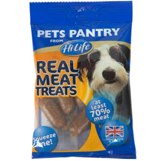 Hi Life Real Meat Treats Beef 14 x 100g dog food pet food dog treats Home Bargains