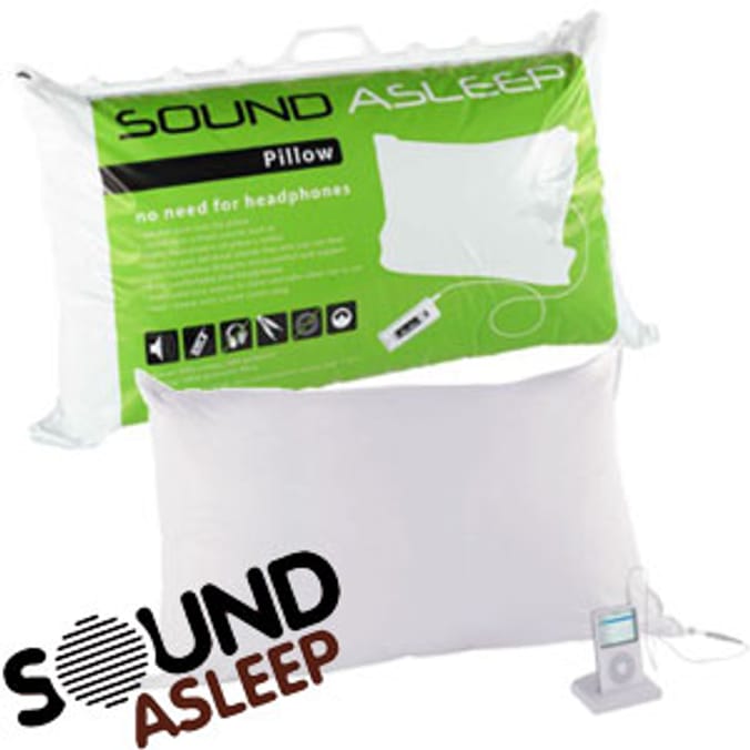 Sound Asleep Hollowfibre Speaker Pillow pillows, Home Bargains