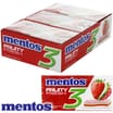 Mentos 3 Layer Gum: Strawberry Fruity (Case of 12 Packs) 