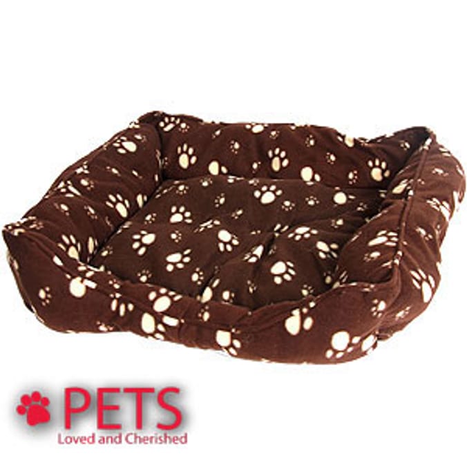 Pet Cushion Paws Print dog beds, cat beds Home Bargains