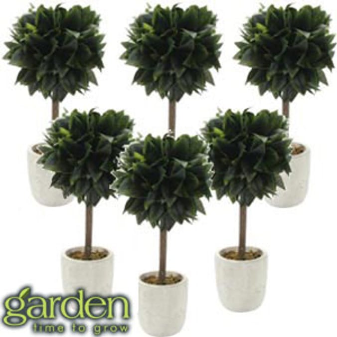 Artificial Plant Laurel Ball (Set of 6) tree Home Bargains