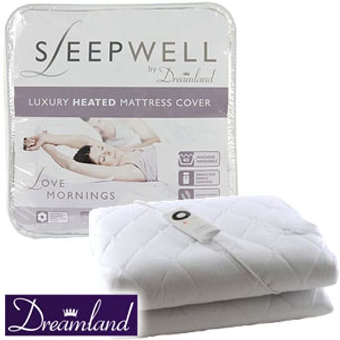 Sleepwell Luxury Heated Mattress Cover Single electric blanket thermal bedding Home Bargains