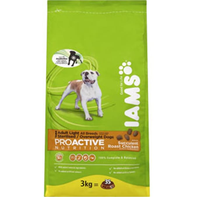 Iams sterilised dog clearance food