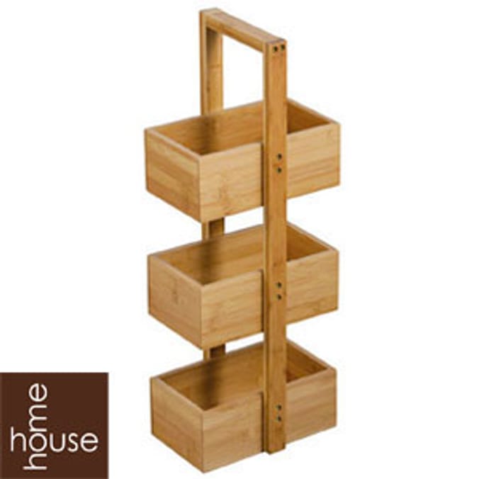 Bathroom Bamboo Storage Box Home Bargains