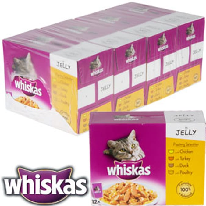 Whiskas Poultry Select 12 Pack Pouches (Case of 4) cat food Home Bargains
