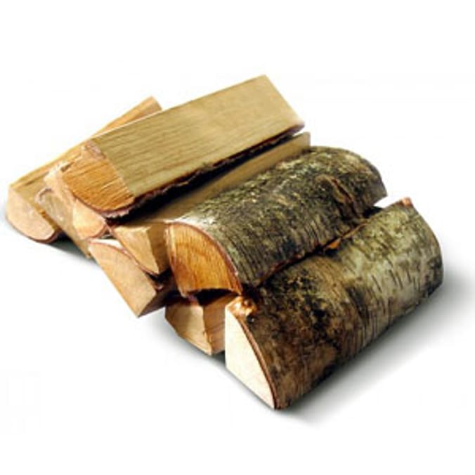 Kiln Dried Fire Wood Large Net of Birch Wood Logs Home Bargains