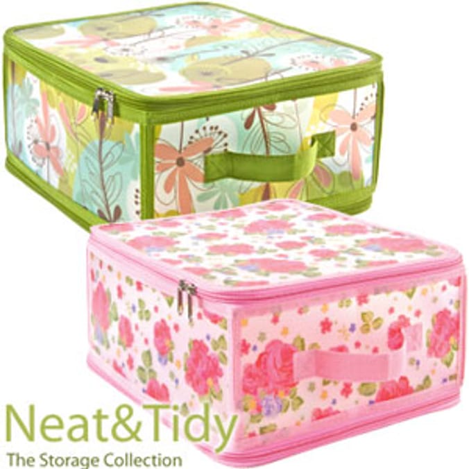 Humble Vintage Zipped Storage Box Medium Home Bargains