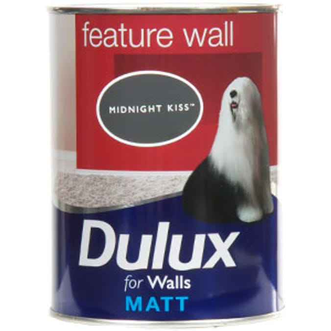 Dulux Feature Wall Matt Midnight Kiss 1.25L, paint, decorating Home