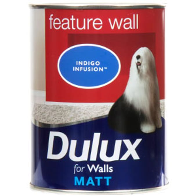 Dulux Feature Wall Matt Indigo Fusion 1.25L, paint, decorating Home