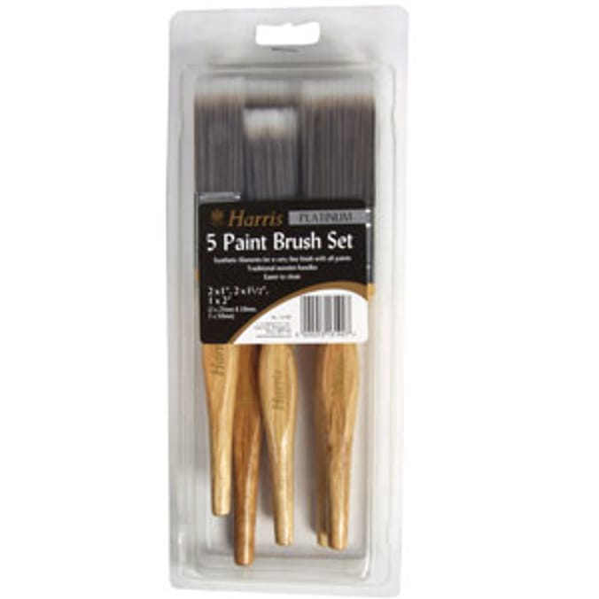 Harris Five Pack Paint Brush Set, paintbrushes Home Bargains
