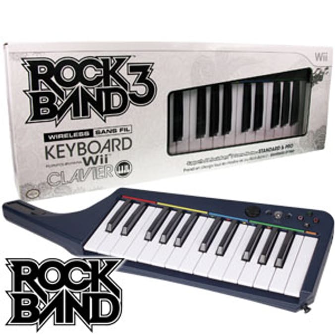 NEW Wii Rock Band 3 Wireless Keyboard Game Controller clavier keys piano in  Box 728658024628