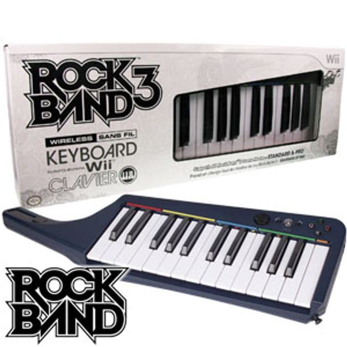 Wii Rock Band 3 Wireless Keyboard Home Bargains