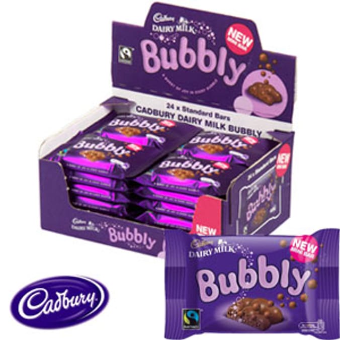 Cadbury Bubbly Mini Bar (Case of 24 Bars) aero treat bag | Home Bargains